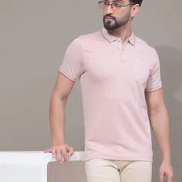 Crimsoune Club Men Solid Polo Collar Cotton Slim Fit T-shirt-picture-12