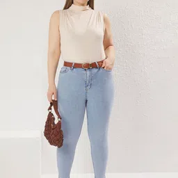 Trendyol Women Mid-Rise Skinny Fit Stretchable Jeans-picture-30