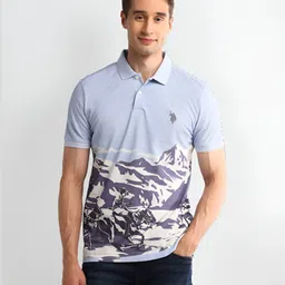 U.S. Polo Assn. Denim Co. Men Graphic Printed Polo Collar Cotton Slim Fit T-shirt-picture-11