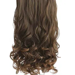 CRIBE Clip-In Wavy Locks Hair Extension -Brown - 22 Inch image 2