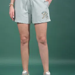 Crimsoune Club Women Printed Slim Fit Hot Pants Shorts-image-85