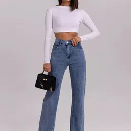 Aadvi Fashion Women Loose Wide Leg High-Rise Light Fade Stretchable Jeans-image-75