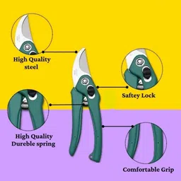shahji Pruning Shear, Flower Cutter, Heavy Duty Pruner, scissor, All Purpose Garden Garden Pruner , Scissor , Garden Cutter Bypass Pruner image 4