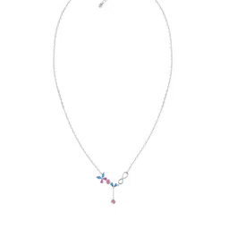 GIVA 925 Silver Blue Butterfly Infinity Necklace image 2