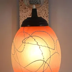 SOMIL Orange Glass Cylinder Printed Wall Lamps image 3