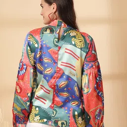 plusS Women Abstract Print Top image 3