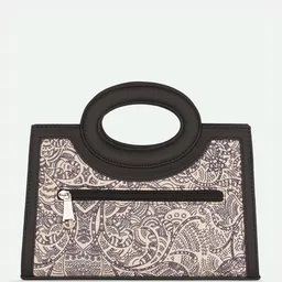 alt by zouk ZOUK Colaba Shirin Floral Printed Structured Jute Sling Bag image 4