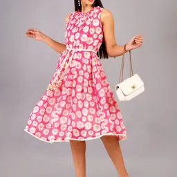 HIGHLIGHT FASHION EXPORT Women Fit & Flare Midi Dress-image-31