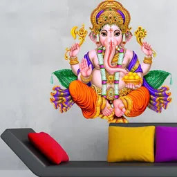 Decor Villa Multicolor Ganeshji Wall Sticker-picture-37
