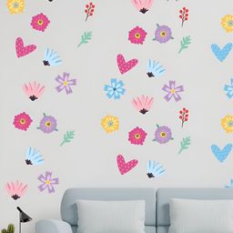 CVANU 100Pcs Blue & Pink Self-Adhesive Wall Sticker-picture-22