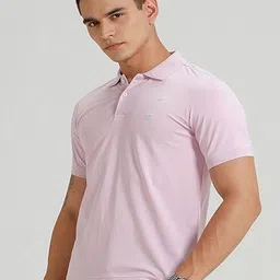 Basics Men Polo Collar Short Sleeve Cotton T-shirt-picture-17