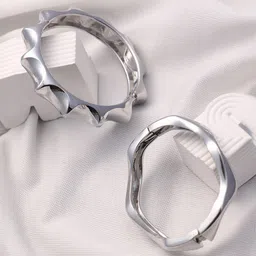 SOHI Women 2 Silver-Plated Bangle-Style Bracelet-picture-21