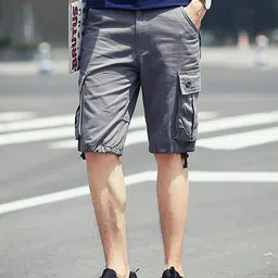 HERE&NOW Men Cotton Regular Fit Shorts-picture-29