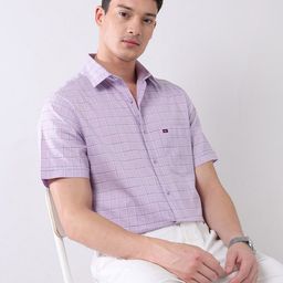 AD By Arvind Men Slim Fit Grid Tattersall Checked Spread Collar Pure Cotton Casual Shirt-picture-13