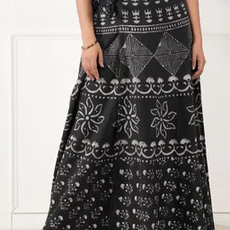 Style Shoes Women Printed Cotton Maxi Wrap Skirts image 3