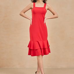 COLOR CAPITAL A-Line Midi Dress-picture-14
