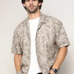 Campus Sutra Men Comfort Opaque Printed Casual Shirt-picture-38