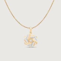 Mia by Tanishq 9Kt Gold and Diamond Hexagon Gleam Pendant- 0.818 gm image 5