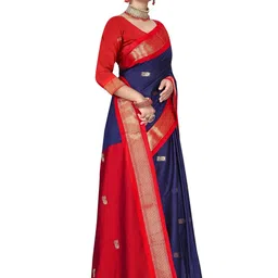 A S CREATION Ethnic Motifs Woven Design Zari Pure Silk Saree image 2