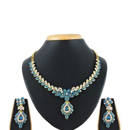 VATSALYA creation Gold-Plated Artificial Stone Studded Jewellery Set-picture-26