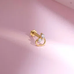 Mia by Tanishq 14KT Gold Natural Diamond Sparkle Wrap Nose Pin Diamond-0.225 g-image-6