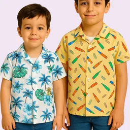 Maitri Fashion Unisex Kids Relaxed Printed Casual Shirt-picture-26