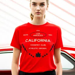 DressBerry Typography Printed Round Neck Cotton T-shirt-image-70