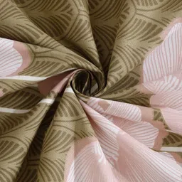 Myntra Elegant Homes Brown & Pink Floral 400 TC Single Bedsheet with 1 Pillow Covers image 5