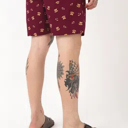 Bewakoof Men Red All Over Printed Boxers image 4