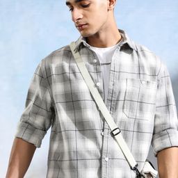 HIGHLANDER Men Opaque Checked Casual Shirt-picture-26