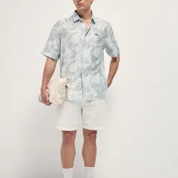 THE BEAR HOUSE Relaxed Fit Botanical Printed Spread Collar Casual Shirt image 2