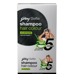 Godrej Selfie Set of 4 No Ammonia Shampoo Hair Colour with Aloe Vera - Natural Black 1-picture-18