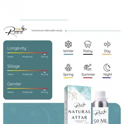 THE RUPAWAT Perfumery House Ancient Mogra Attar - 50 ml image 2