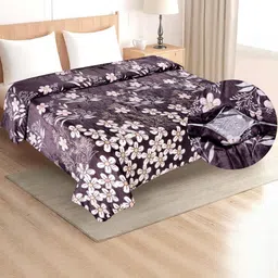 REALDREAM Purple Floral Mild Winter 300 GSM Single Bed Dohar-image-39