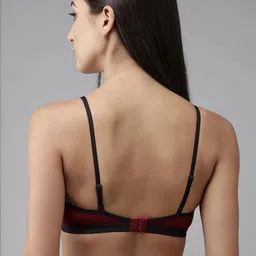 Samvar Maroon Cotton Non-Wired Non Padded Minimizer Bra image 3