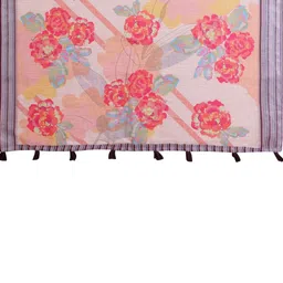 Suraj pari singh Floral Pure Linen Saree image 5