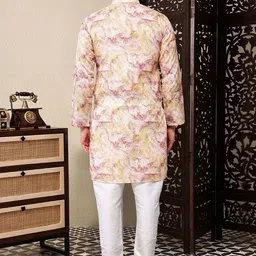 HERE&NOW Men Embellished Polyester Straight Kurtas image 4