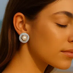 I Jewels Circular Studs Earrings-picture-13