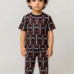 YK Unisex Kids Printed T-shirt with Trousers-picture-10