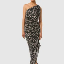 Forever New Women Asymmetric Neck Sheath Midi Dress-image-47