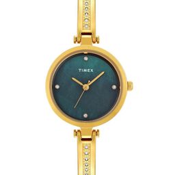 Timex Women Brass Mother of Pearl Dial & Stainless Steel Bracelet Style Straps Analogue Watch TWEL200SMU03-picture-15