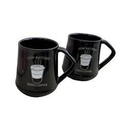 Divy Aarambh Stories Black & Gold-Toned 2 Pieces Printed Ceramic Glossy Cups And Mugs image 2