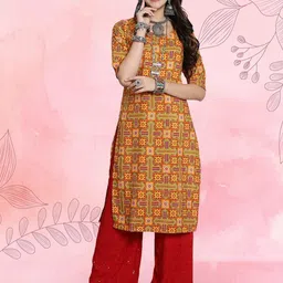 Ethnic basket Women Pack Of 2 Multicoloured Crepe Kurtas image 2