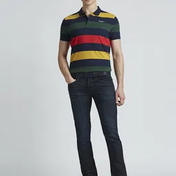 Pepe Jeans Men Colourblocked Polo Collar Cotton T-shirt image 5
