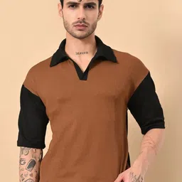 Genzy Men Colourblocked Polo Collar T-shirt-picture-27