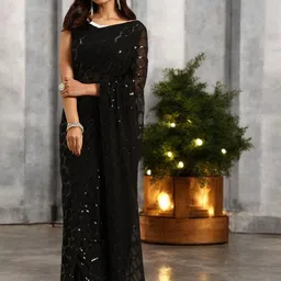 KIMISHA Embellished Sequinned Saree-picture-13