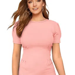 SHOPONBIT Women Solid Round Neck Top-picture-50