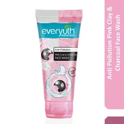 everyuth Naturals Anti Pollution Pink Clay & Charcoal Face Wash - 50 g image 2