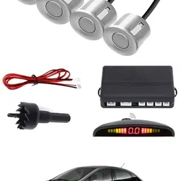 zplus Universal 4 Silver Reverse Parking Sensor With LED Display For Cars-177 Safety of Passengers/Car One Alarm Kit-1288 Parking Sensor image 1