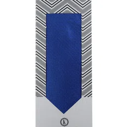 kavove KOVOVE Men Blue Checked Broad Tie image 5